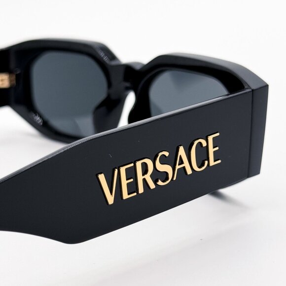NEW VERSACE SUNGLASSES VE4489U GB1/87 BLACK WOMEN EYEWEAR - Picture 5 of 10